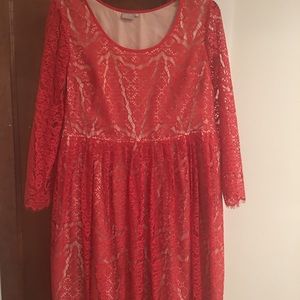 Eshatki red lace dress ,size 22